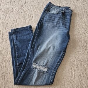 KanCan Women's Skinny Jeans - Distressed Blue